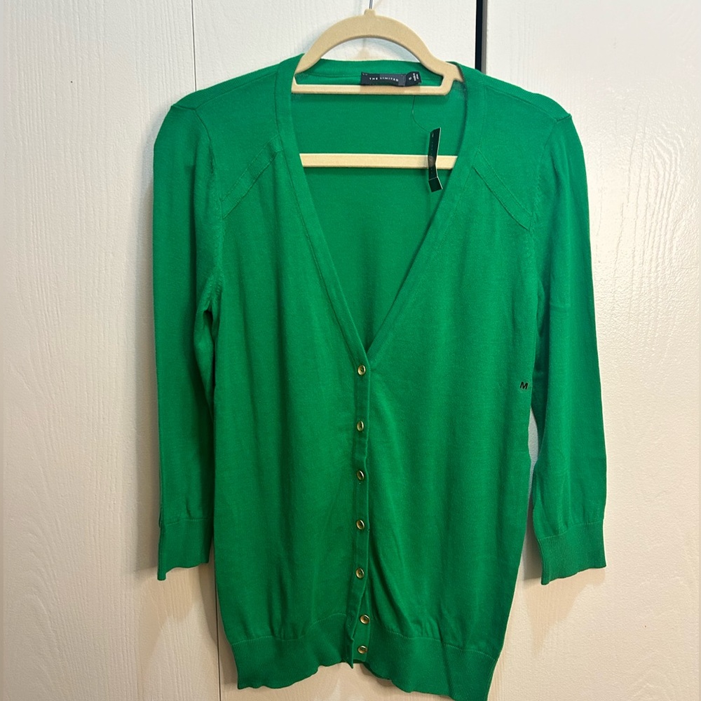 The Limited Emerald Button-Up Cardigan